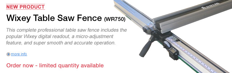 New product, Wixey Table Saw Fence. a complete professional table saw fence.
